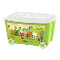 Ящик для игрушек на колесах с декором "МИ-МИ-МИШКИ" 580*390*335мм, 45Л (упак.4 шт.) (зеленый арт.431329909)